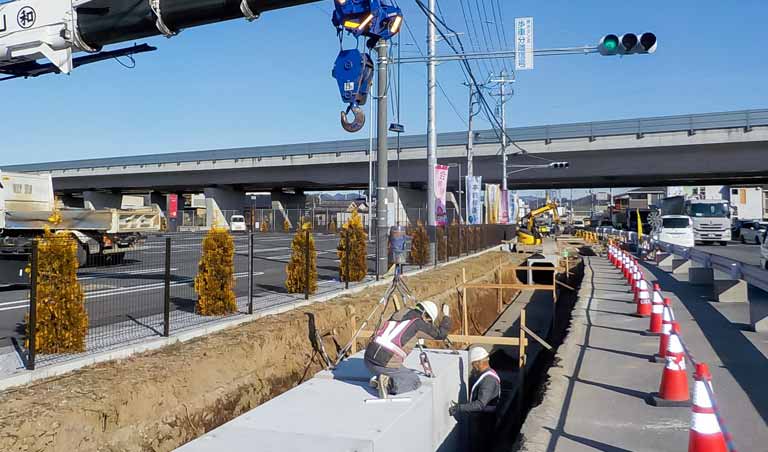 道路改良工事工事イメージ